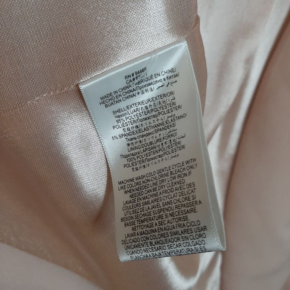 BCBGeneration Blazer Light Pink Women Size M Open Front Long Sleeve Career - Picture 8 of 11